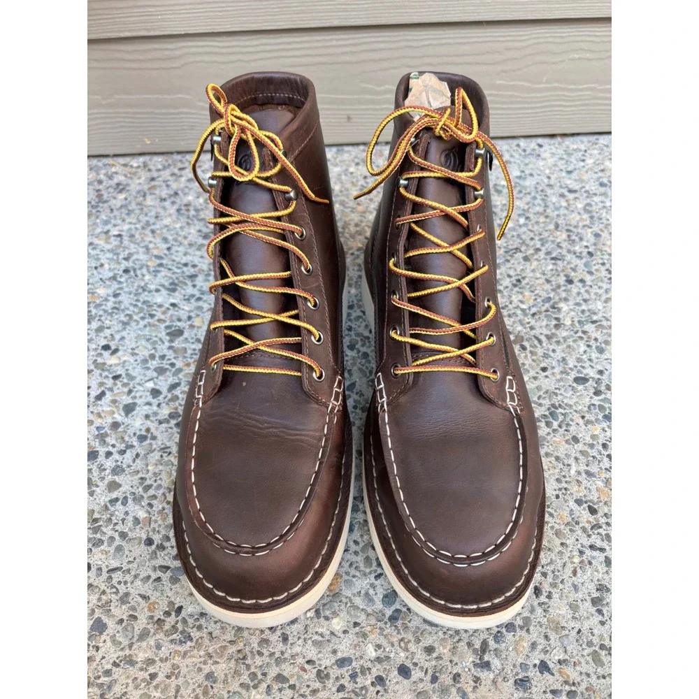 Danner Bull Run Moc Toe 6 Brown Steel Toe Work Boots 15564 Mens 12 EE Wide USA